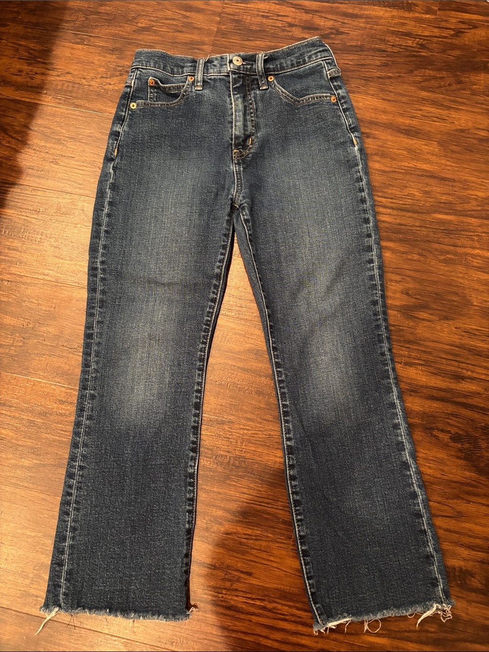 GapWomen's Dark Blue Kick Fit High Rise Jeans